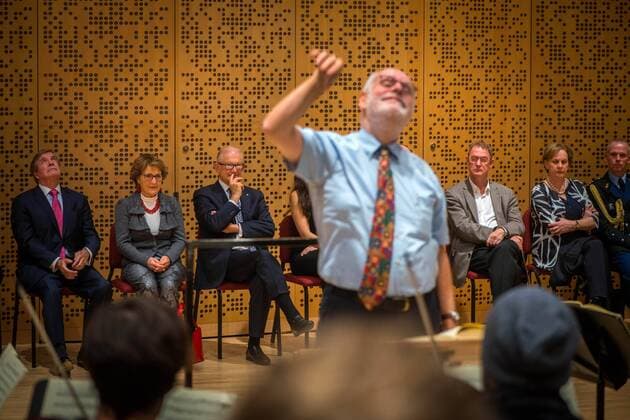 17-11-2016 New York Princess Margriet and Pieter van Vollenhoven during the rehearsel of the baroque orchestra and choir of the Koninklijk Conservatorium and the Juilliard school in New York. More than 63 top talents of both academies played the Hohe Messe of J.S. Bach.  Copyright: xPPE RxClementx