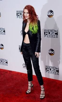 Actress Bella Thorne arrives for the 2016 American Music Awards held at Microsoft Theater in Los Angeles on November 20, 2016.  LAP20161120215 JIMxRUYMEN