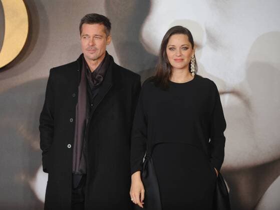 November 21, 2016 - London, England, United Kingdom - Brad Pitt and Marion Cotillard attend the UK Premiere of Allied at Odeon Leciester Square. London United Kingdom - ZUMAs147 20161121_zap_s147_019