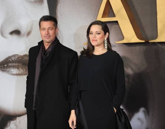 November 21, 2016 - London, England, United Kingdom - Brad Pitt and Marion Cotillard attend the UK Premiere of Allied at Odeon Leciester Square. London United Kingdom - ZUMAs147 20161121_zap_s147_029