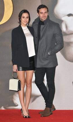 Allied UK film premiere London, UK. Lucy Watson and James Dunmore at the Allied UK film premiere, Odeon Leicester Square cinema, Leicester Square, London, England, UK, on Monday 21 November 2016. LMK315-61301-221116 