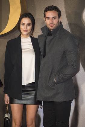 Allied UK film premiere London, UK. Lucy Watson and James Dunmore at the Allied UK film premiere, Odeon Leicester Square cinema, Leicester Square, London, England, UK, on Monday 21 November 2016. LMK368-61302-221116 