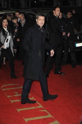 Brad Pitt attends the UK premiere of Allied at Leicester Square in London. NOVEMBER 21st 2016  TSTx163616