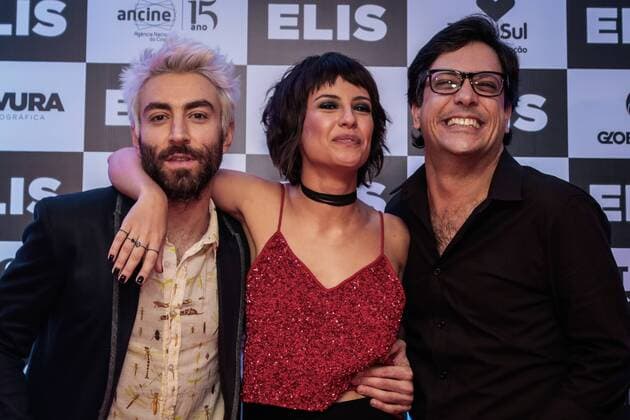 RIO DE JANEIRO, RJ - 22.11.2016: PRÉ ESTRIA DO FILME ELIS - Rodrigo Pandolfo, Andrea Horta and Lucio Mauro Filho, during the pre premiere of Elis Film, held in Rio Sul Shopping Kinoplex, in Rio de Janeiro, RJ. x1234031x  AndréxHorta