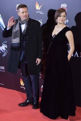 Brad Pitt y Marion Cotillard en la premiere de Aliados en Madrid. 588 Diego Puerta Cordon Press Brad Pitt and Marion Cotillard at the premiere of Allied in Madrid. Cordon Press  DiegoxPuerta