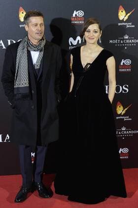 22-11-2016 Madrid Brad Pitt and Marion Cotillard pose at the premiere of the film Allied in Madrid. No Spain  Copyright: ppex