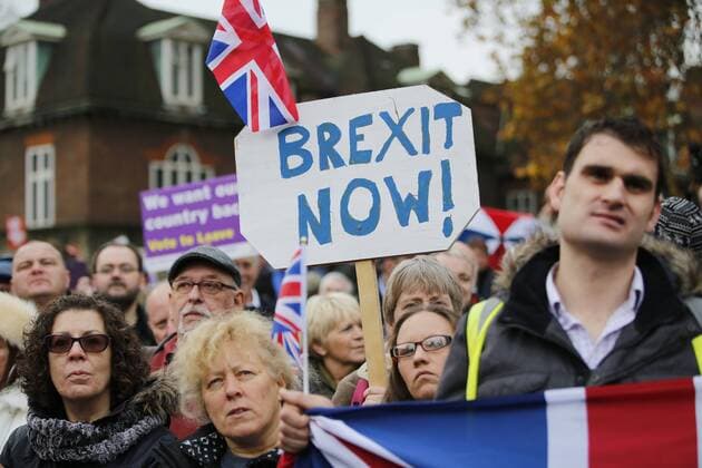 November 23, 2016 - London, London, UK - London, UK. Demonstration outside The Houses of Parliamnet in London to oppose the High Court s ruling earlier this month that the Article 50 process must be triggered by an act of Parliament. London UK - ZUMAl94_ 20161123_zaf_l94_059