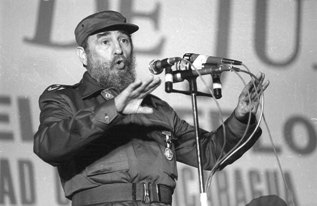 File - Cuban Politician and Revolutionary FIDEL CASTRO (August 13, 1926 - November 25, 2016) has died at the age of 90, Cuban state television announced on Saturday, ending an era for the country and Latin America. Pictured: The US and Cuba announced an agreement between the two countries that will be a first step toward normalizing relations. PICTURED: Jan 10, 1985 - Managua, Nicaragua - FIDEL CASTRO in Managua supporting election of Sandinista FSLN candidate Ortega. Fidel Alejandro Castro Ruz (born August 13, 1926) is the current President of Cuba. Castro led a revolution overthrowing the de facto military leader, Fulgencio Batista in 1959. RIn 2006- 2007 speculation over the health of Cuban President FIDEL CASTRO has raised questions about the long-ruling Cuban dictator and the political future of the island nation, due to Castro undergoing intestinal surgery, he - ZUMAm30_ 20161125_sha_m30_024