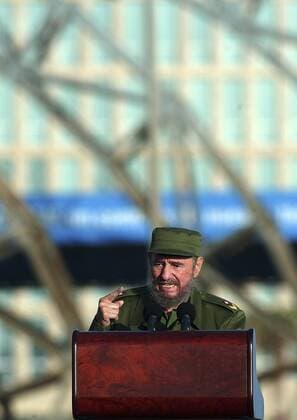 A file picture shows Cuban President, Fidel Castro, giving a speech in Havana, Cuba, on 14 May 2004. Current Cuban president, Raul Castro, announced on 25 November 2016 his brother s death on the Cuban state TV. Cuban former President Fidel Castro has died at the age of 90. Fidel Castro dies aged 90 !ACHTUNG: NUR REDAKTIONELLE NUTZUNG!  20161126-636157532925973183