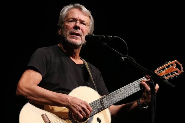 (Fotos vom Soundcheck) Reinhard Mey Sonntag 26.10.2014, Konzert von Reinhard Mey in der Siegerlandhalle in Siegen Tournee 2014 dann mach«s gut