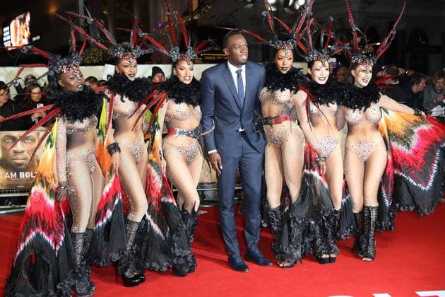 . 28 11 2016. London, United Kingdom.Usain Bolt arriving at the I am Bolt premiere in London.  xStephenxLockx xi-Imagesx IIM-13908-0002