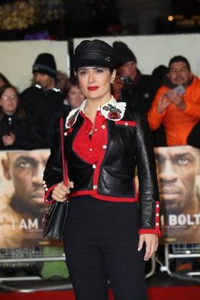 . 28 11 2016. London, United Kingdom. Salma Hayek at the I am Bolt premiere in London.  xStephenxLockx xi-Imagesx IIM-13908-0033