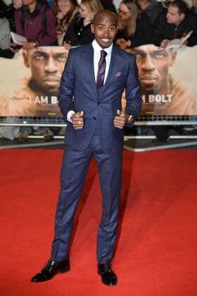 November 28, 2016 - London, London, UK - MO FARRAH attend s the I Am Bolt world film premiere at the Odeon Leicester Square in London. London UK  - ZUMAl94_ 20161128_zaf_l94_072