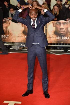 November 28, 2016 - London, London, UK - MO FARAH attend s the I Am Bolt world film premiere at the Odeon Leicester Square in London. London UK  - ZUMAl94_ 20161128_zaf_l94_077