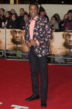 British former sprint athlete Darren Campbell attends the World Premiere of I Am Bolt held at Odeon Leicester Square in London. NOVEMBER 28th 2016  MISx163671
