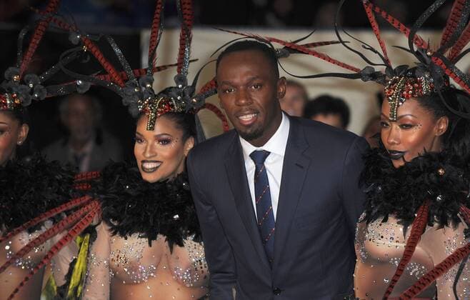 November 28, 2016 - London, England, United Kingdom - Usain Bolt attends the World Premiere of I Am Bolt at Odeon Leciester Square. London United Kingdom - ZUMAs147 20161128_zap_s147_005
