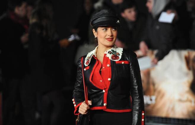 November 28, 2016 - London, England, United Kingdom - Salma Hayek attends the World Premiere of I Am Bolt at Odeon Leciester Square. London United Kingdom - ZUMAs147 20161128_zap_s147_068
