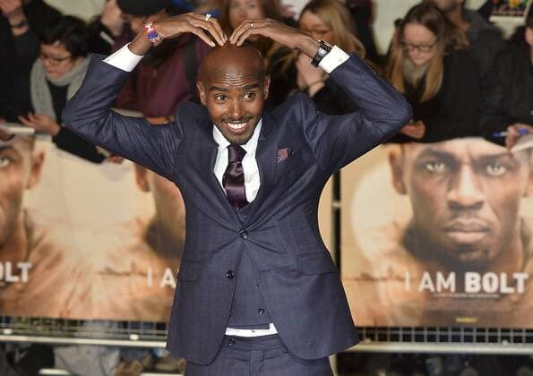 November 28, 2016 - London, England, United Kingdom - MO FARAH attend s the I Am Bolt world film premiere at the Odeon Leicester Square. London United Kingdom  - ZUMAl94_ 20161128_zaf_l94_076
