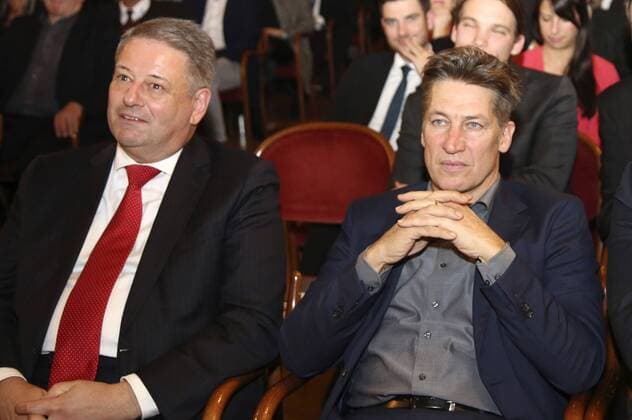 Andrä Rupprechter und Tobias Moretti bei der Preisverleihung der Green Brands Austria 2016 im Palais Eschenbach. Wien, 28.11.2016 Foto:xF.xJ.xMorgenbesserx xFuturexImage