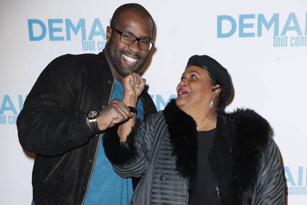 Teddy Riner und Khalilah Ali - Vor der Premiere Filmpremiere Demain tout commence Plötzlich Papa - Grand Rex Paris - 28 11 2016 GwendolineLeGoff Panoramic 