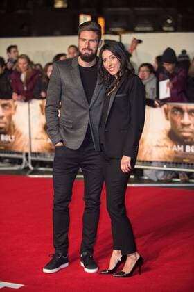 Olivier und Jennifer Giroud bei der I Am Bolt Film Premiere am 28.11.2016 in London I Am Bolt World Premiere in London, 2016 