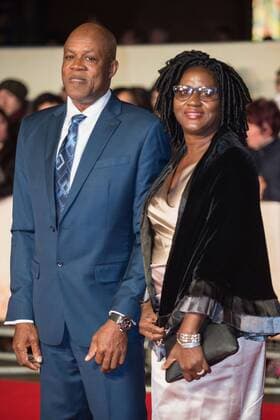 Wellesley Bolt und Jennifer Bolt, die Eltern von Usain Bolt bei der I Am Bolt Film Premiere am 28.11.2016 in London I Am Bolt World Premiere in London, 2016 