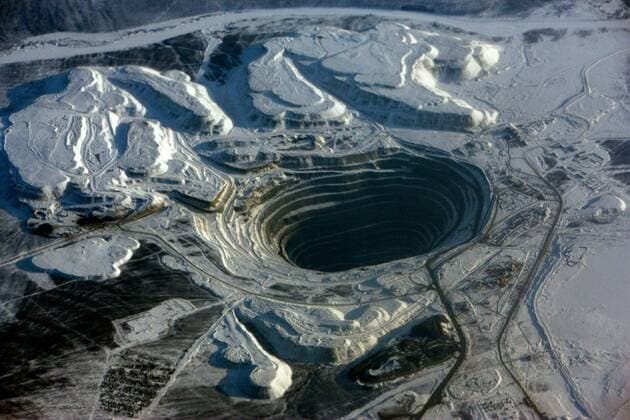 Sakha (Yakutia) Republic from Above. Udachnaya Pipe diamond deposit SergueixFomine 