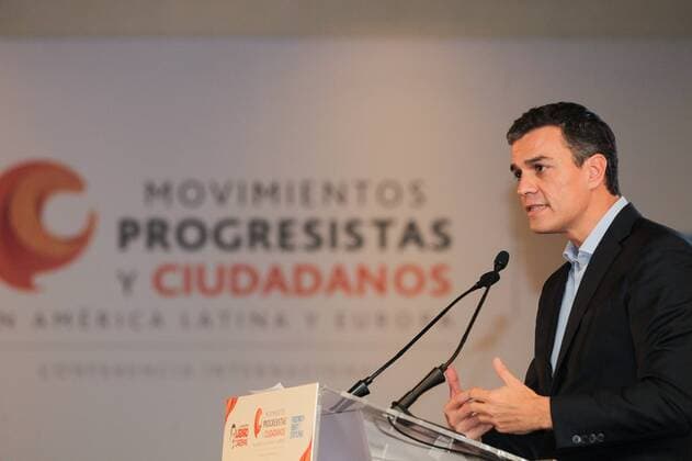Former leader of the Spanish Socialist Party PSOE Pedro Sanchez takes part at the conference The social-democrat leadership in Europe during the forum Progressive Movements and Citizens in Latin America and Europe in Mexico City, Mexico, 29 November 2016. PROGRESSIVE MOVEMENTS AND CITIZENS IN LATIN AMERICA AND EUROPE FORUM IN MEXICO !ACHTUNG: NUR REDAKTIONELLE NUTZUNG!  MEX002 20161129-636160576762638472