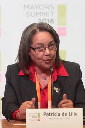 Cape Town s Mayor Patricia de Lille takes part at the C40 Mayors Summit in Mexico City, Mexico, 30 November 2016. Mayors from the biggest cities of the planet will debate on how to reduce carbon emissions. EFE Sashenka Gutierrez C40 MAYORS SUMMIT 2016 !ACHTUNG: NUR REDAKTIONELLE NUTZUNG!  MEX001 20161201-636161502703293162