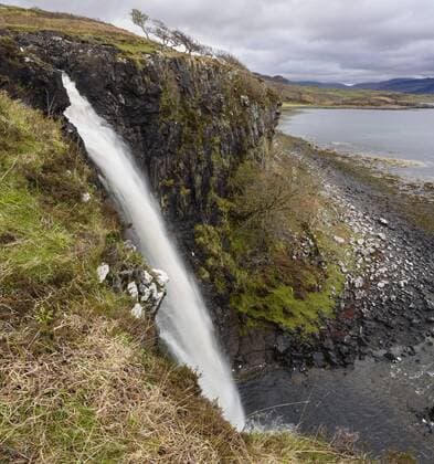 Eas Fors waterfall, near Ulva Ferry, Isle of Mull, Inner Hebrides, Argyll and Bute, Scotland, United Kingdom, Europe Copyright: GaryxCook 762-732
