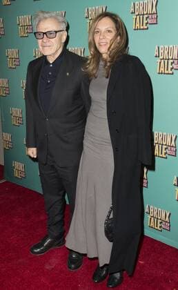 NYC: A Bronx Tale Musical Harvey Keitel & Daphna Keitel attends the opening night for A Bronx Tale, The New Musical at Longacre Theatre in NYC.  LevxRadin