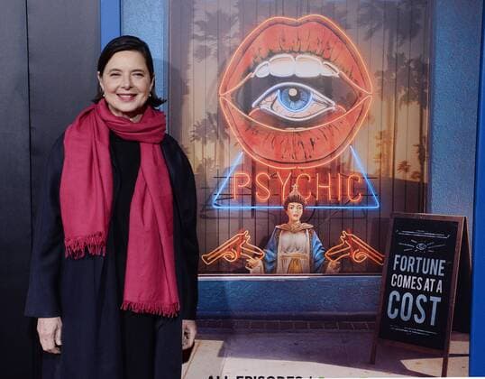 Cast member Isabella Rossellini attends the premiere of Hulu s television drama series Shut Eye at the ArcLight Cinema Dome in the Hollywood section of Los Angeles on December 1, 2016. Storyline: Charlie Haverford is a scammer with a small chain of fortune-telling storefronts and contracts building tricks for a family that controls the business in the greater chunk of Los Angeles.  LAP2016120102 JIMxRUYMEN