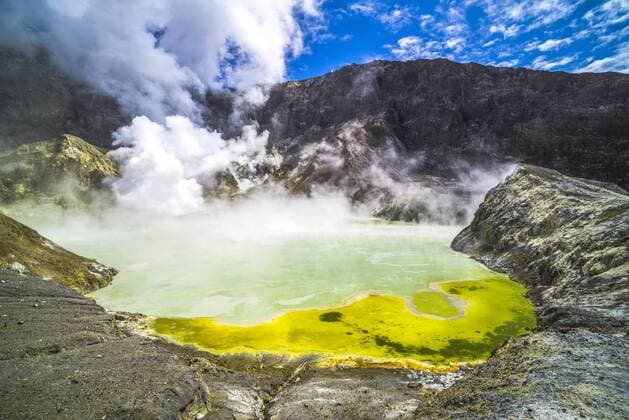 Acid Crater Lake, White Island Volcano, an active volcano in the Bay of Plenty, North Island, New Zealand, Pacific Copyright: MatthewxWilliams-Ellis 1109-2868