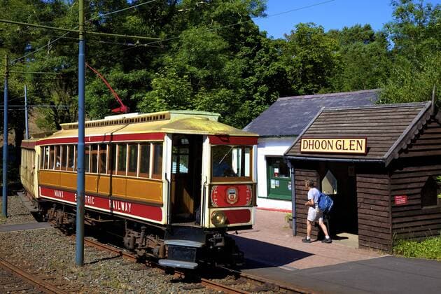 Manx Electric Railway, Dhoon Glen Station, Dhoon Glen, Isle of Man, Europe Copyright: NeilxFarrin 1126-859