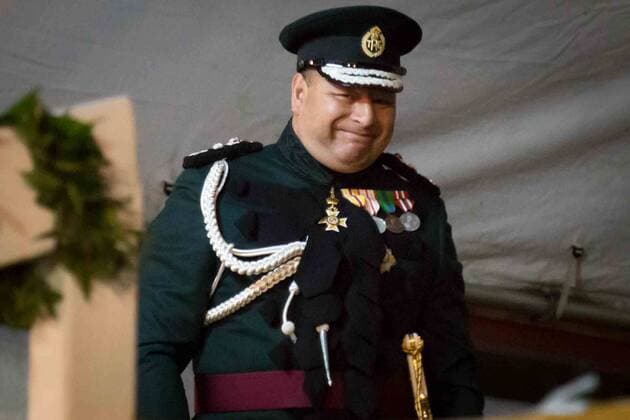 July 7, 2015 - Nuku Alofa, Tonga - Tongan King Tupou VI arrives to the Coronation Military Tattoo July 7, 2015 in NukuÃalofa, Tonga. Nuku Alofa Tonga - ZUMAp138 20150707_zaa_p138_014