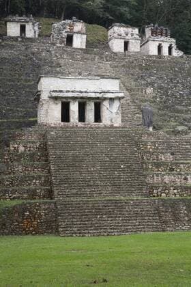 Building 2 in the foreground, Bonampak Archaeological Zone, Chiapas, Mexico, North America Copyright: RichardxMaschmeyer 801-1061