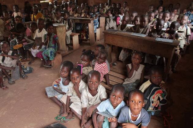 Wore African school classroom, Hevie, Benin, West Africa, Africa Copyright: Godong 809-5555