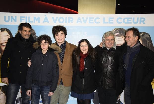 Michel Boujenah - Charles Berling - Pascal Elbe - Alix Vaillot - Jean Stan Du Pac CELEBRITES : Filmpremiere - Le coeur en braille - - Paris - 04 12 2016 FedericoPestellini 