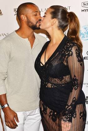 (L-R) Justin Ervin and Ashley Graham attend the red carpet for Sports Illustrated Swimsuit 2016 Launch Events at 1 Hotel & Homes South Beach on February 17, 2016 in Miami Beach, Florida. 2016 - USA - Sports Illustrated Swimsuit 2016 in Miami  Copyright: xLUISxR.xFELIZx Justin Ervin and Ashley Graham