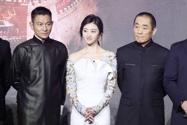 BEIJING, CHINA - DECEMBER 06: (L-R) Actor Andy Lau, actress Jing Tian and director Zhang Yimou attend the premiere of director Zhang Yimou s film The Great Wall on December 6, 2016 in Beijing, China.  CFP496624369