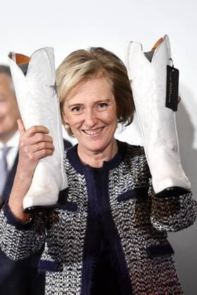 Princess Astrid of Belgium shows white boots during a visit to Cinemark on the fourth day of the economic mission of Belgium s Princess Astrid in Texas, United States, Tuesday 06 December 2016, in Austin.  DIRKxWAEM 04991773