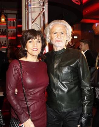 Birgit Schrowange, Dr. Hermann Buehlbecker (Alleininhaber LAMBERTZ) bei der LAMBERTZ-Fine Art-Kalenderpraesentation im Rosati Restaurant Koeln.