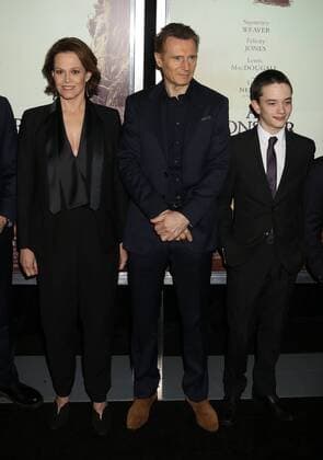 December 7, 2016 - New York, New York, U.S. - Actress SIGOURNEY WEAVER, actors LIAM NEESON and LEWIS MACDOUGALL attend the New York premiere of A Monster Calls held at Loews Lincoln Square. New York U.S. - ZUMAk03_ 20161207_zaf_k03_040