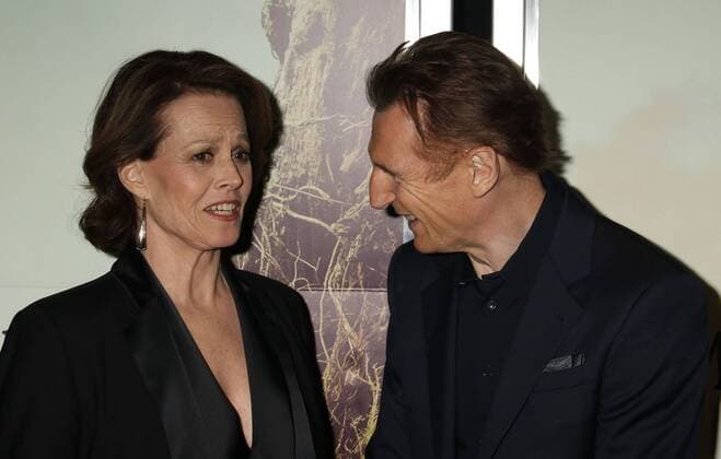 December 7, 2016 - New York, New York, U.S. - Actress SIGOURNEY WEAVER and actor LIAM NEESON attend the New York premiere of A Monster Calls held at Loews Lincoln Square. New York U.S. - ZUMAk03_ 20161207_zaf_k03_058
