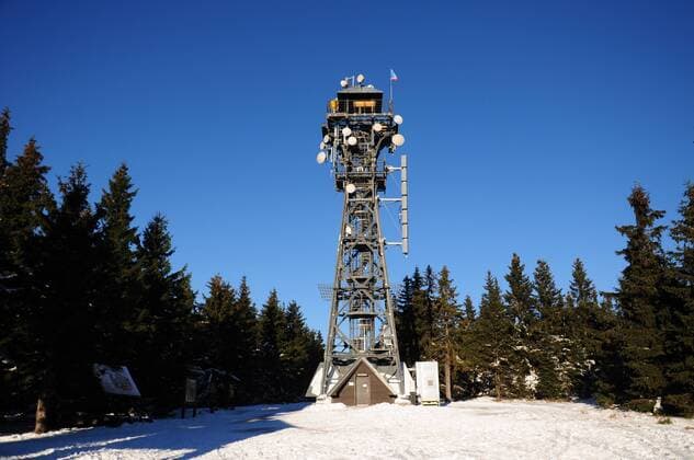Panorama observation tower in the Krkonose Mountains on the Black Mountain in winter, Czech Republic, 2016. (CTKxPhoto RostislavxKalousek) CTKPhotoF201612072010901 