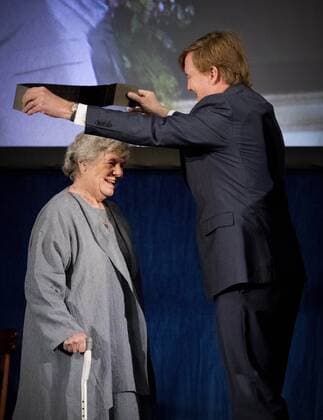 08-12-2016 Amsterdam King Willem-Alexander, with Queen Maxima and Princess Beatrix, during the Erasmusprize ceremony at the Koninklijke paleis in Amsterdam. The King, patron of the Praemium Erasmianum foundation, and the board has awarded the 150.000 euro prize to the British writer Dame Antonia Susan Byatt (1936). This years theme of the Erasmusprijs was ‘Life Writing .  Copyright: xPPE v.d.xWerfx