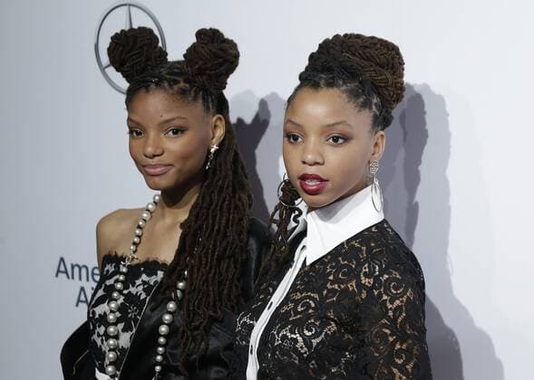 Chloe X Halle arrives on the red carpet at the Billboard Women in Music 2016 event on December 9, 2016 in New York City.  NYP20161209153 JOHNxANGELILLO