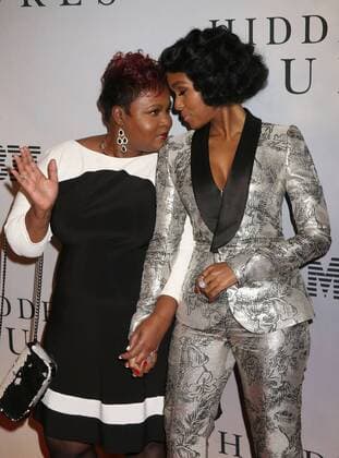 December 10, 2016 - New York, New York, U.S. - Singer JANELLE MONAE and her MOTHER (L) attend the New York Special Screening of Hidden Figures held at the SVA Theatre. New York U.S. - ZUMAk03_ 20161210_zaf_k03_077