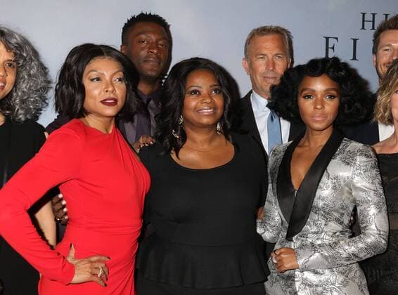 December 10, 2016 - New York, New York, U.S. - Actors TARAJI P. HENSON, OCTAVIA SPENCER, JANELLE MONAE, ALDIS HODGE and KEVIN COSTNER attend the New York Special Screening of Hidden Figures held at the SVA Theatre. New York U.S. - ZUMAk03_ 20161210_zaf_k03_170