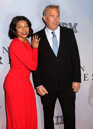 December 10, 2016 - New York, New York, U.S. - Actors TARAJI P. HENSON and KEVIN COSTNER attend the New York Special Screening of Hidden Figures held at the SVA Theatre. New York U.S. - ZUMAk03_ 20161210_zaf_k03_182